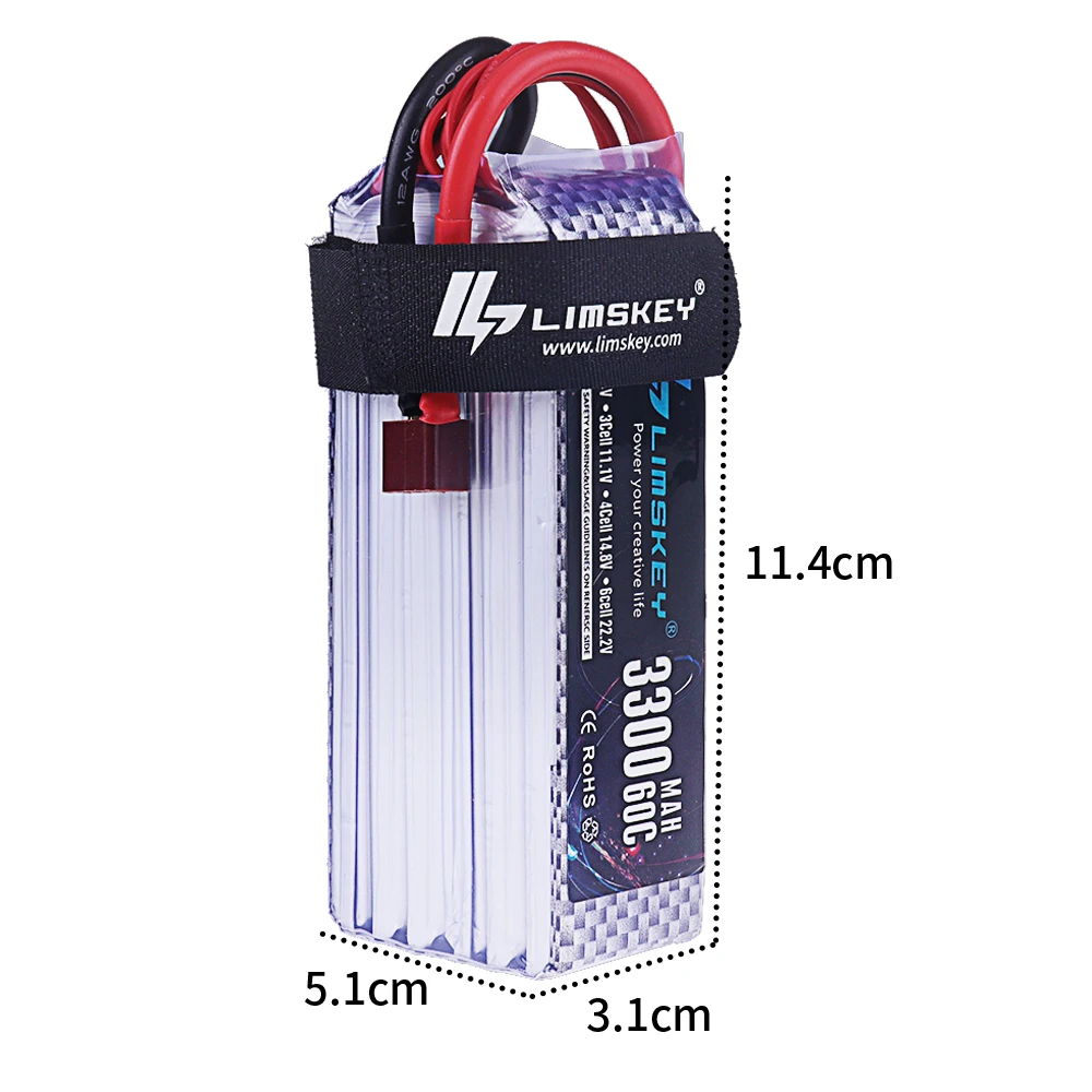 Gloednieuwe 3300mAh 22.2V 60C  - Drone Racing Battery recensie en prijs