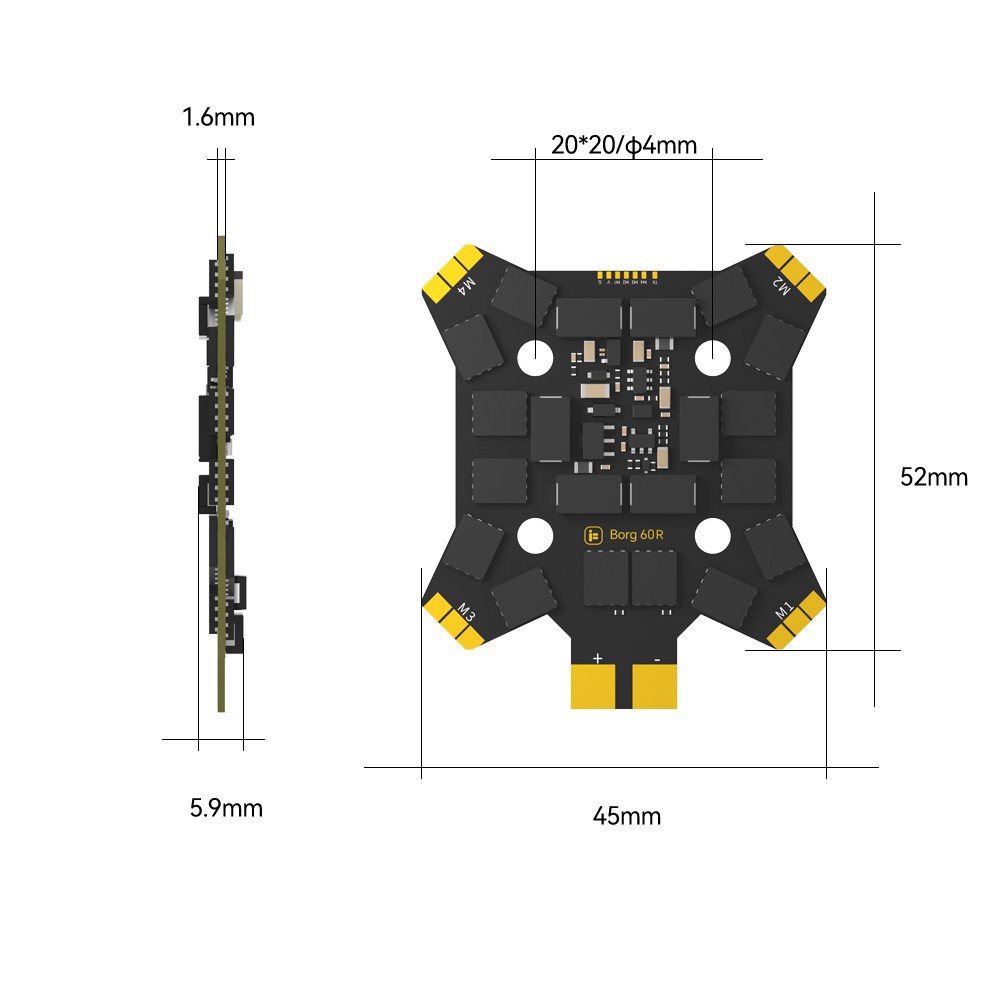 iFlight Borg Mini H7 (ICM42688 - Drone Racing Flight Controller recensie en prijs